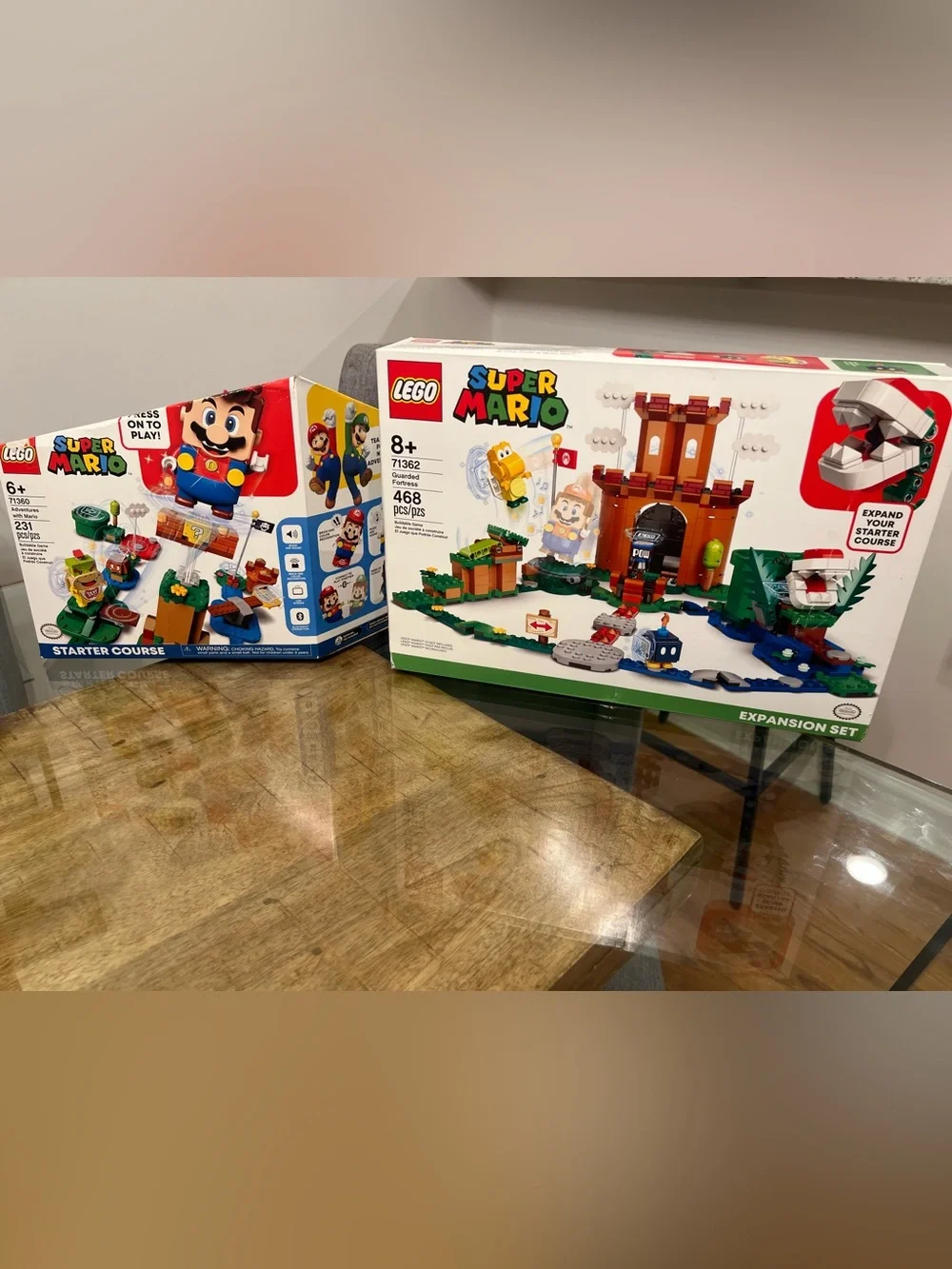 2 LEGO Super Mario Guarded Fortress & starter course sets